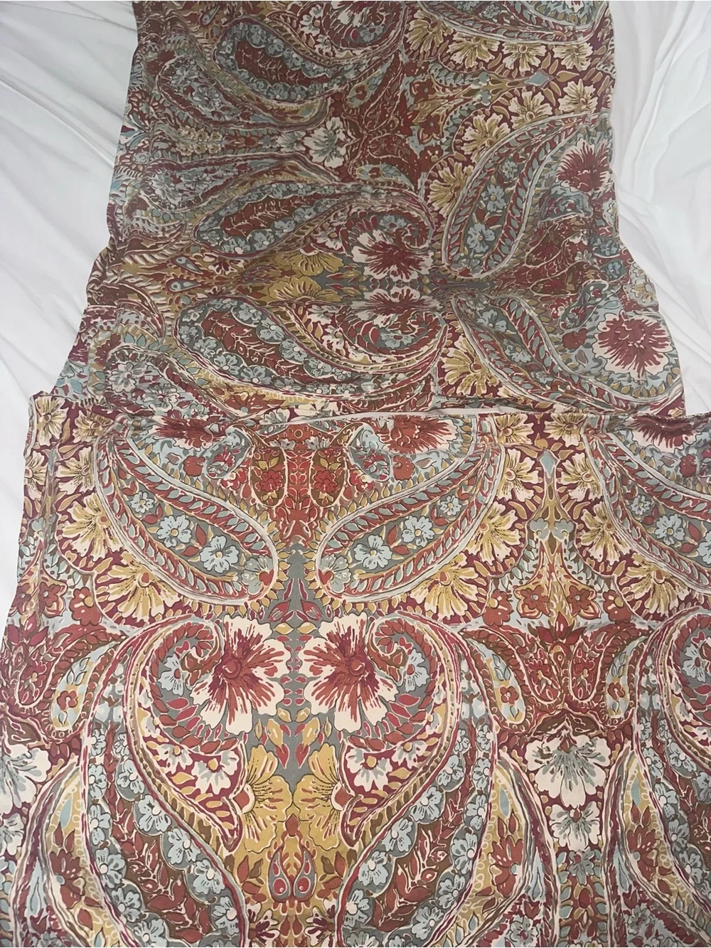 Pottery Barn Bella Paisley Duvet Cover and Shams Queen